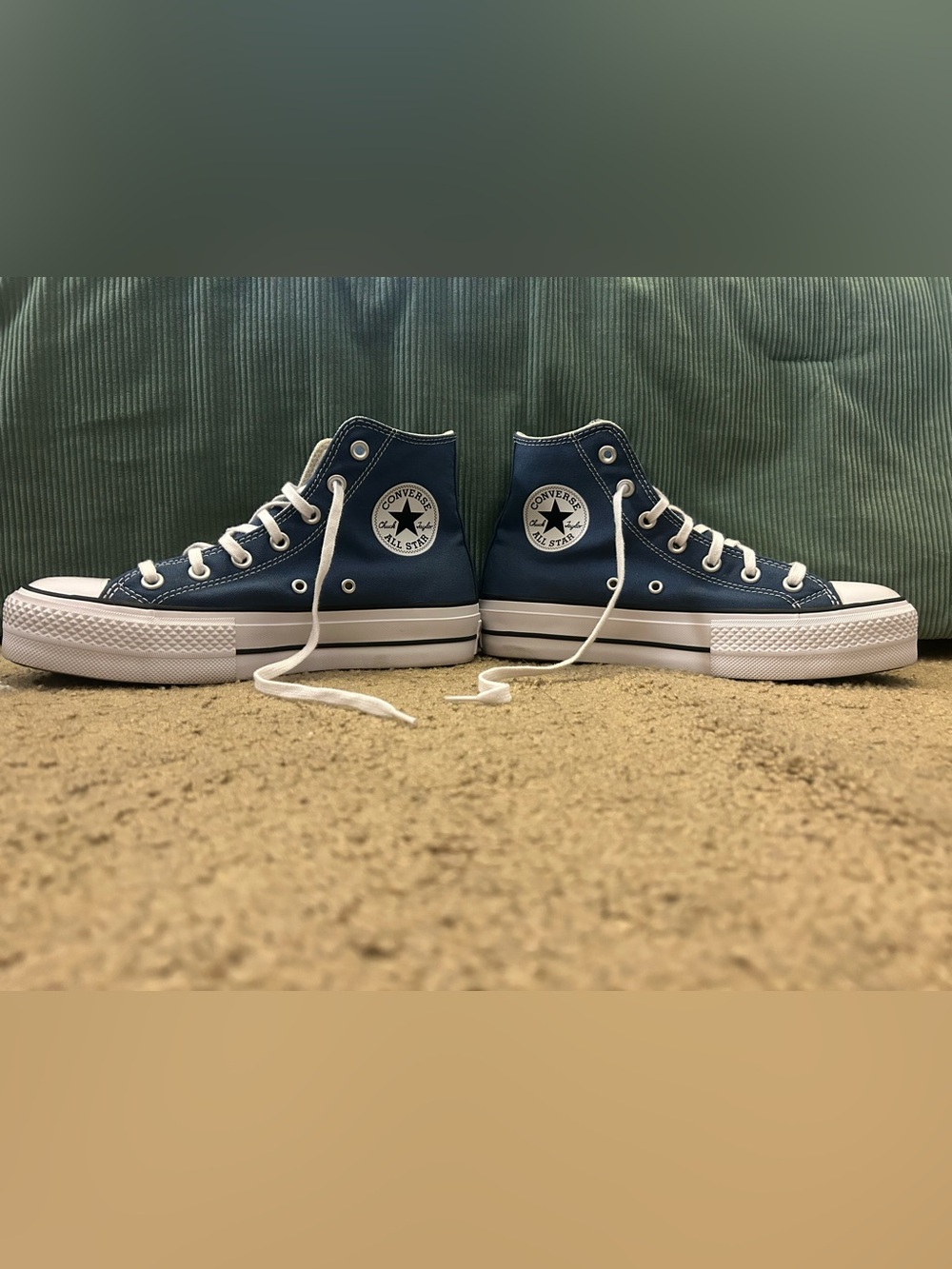 Converse Chuck Taylor All Star Platform High Top Sneakers Blue Women's Size 8
